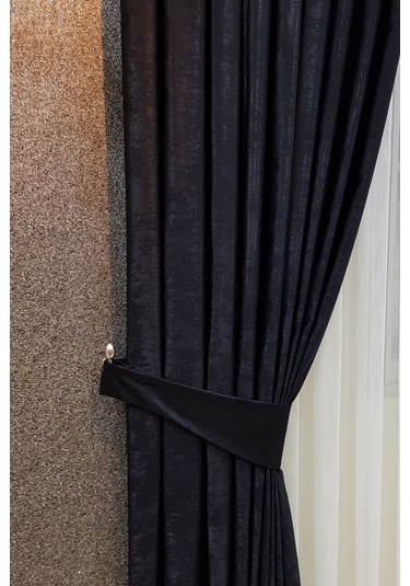 Siyah Soft Fon Perde Siyah