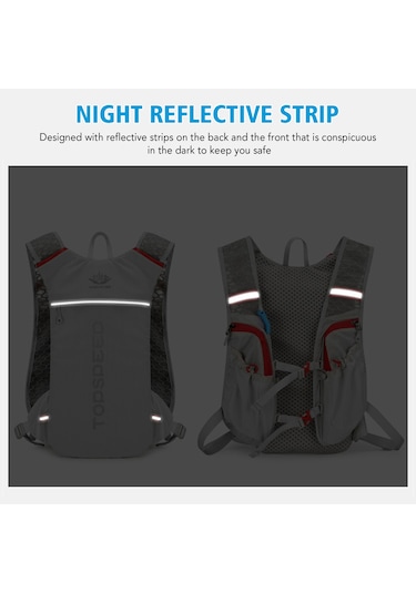 Vanaheimr Hafif Su İçme Sırt Çantası Büyük Kapasiteli Koşu Sırt Siyah Siyah