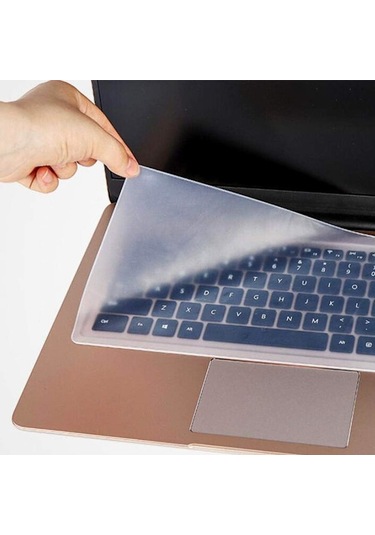 Silikon Klavye Kılıfı, Şeffaf Film, 15-17 İnç Dizüstü Bilgisayar, Notebook, Netbook, Chromebook İle Evrensel Olarak Uyumludur Şeffaf