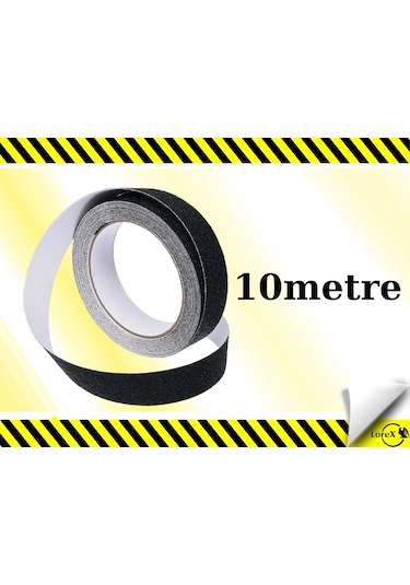 Lorex Merdiven Kaydırmaz Bant 25mm 10 Metre Siyah