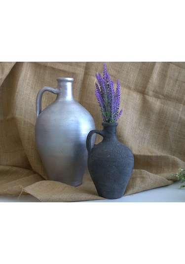 Çömlek Vazo 40 Cm Toprak Vazo Dekoratif Vazo Saksı