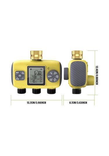 Insoma 3 Çıkışlı Otomatik Su Zamanlayıcı Bahçe Sulama Sulama Sistemi Bağımsız Nh Thread