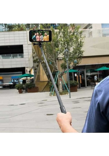 Tongxida Amagisn 70cm Dijital Çekmeli Selfie Çubuğu Spor Kamera Aksesuarları, Çubuk + 1/4 Dönüş 3 Çene + Vida + Telefon Klipsi