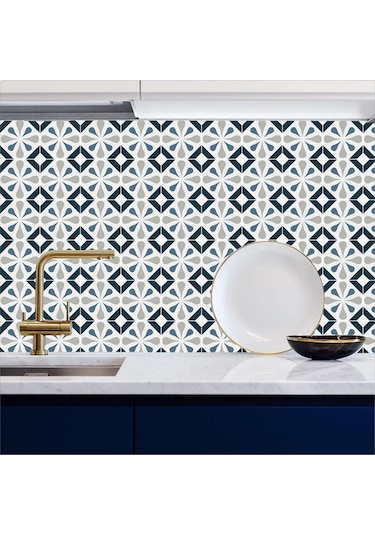 Tezgah Arası Mutfak Kendinden Yapışkanlı Folyo Kaplama Fayans Desen 60cmx100cm