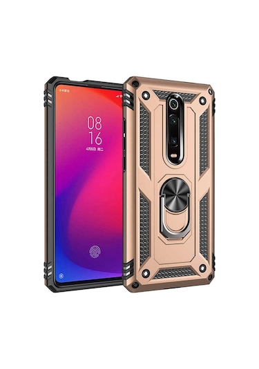 Teknomoda Xiaomi Mi 9T Vega Tank Zirh Metal Yüzüklü Standli Kilif 433935072