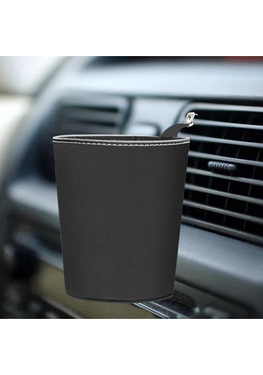 Homyl Araba Çöp Kutusu Dayanıklı İç Aksesuar Çok Siyah Siyah