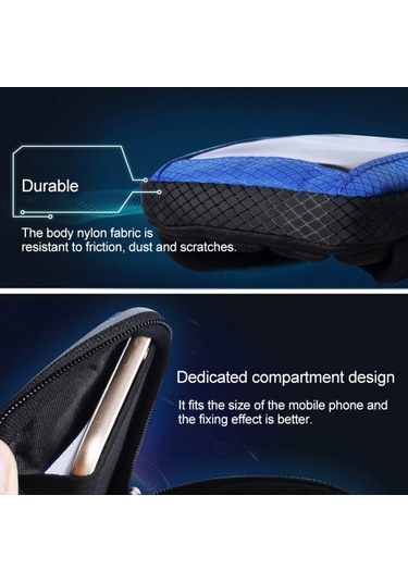 Sones Yıpınu Ya19 Açık Spor Fitness Su Geçirmez Dokunmatik Ekran Cep Telefonu Kol Çantası Mavi