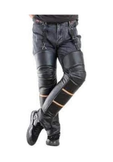 Bike Sky Diz & Bacak Koruma Deri Reflektörlü Yağmur & Rüzgar & Soğuğa Karşı Yüksek Seviye Korumalı Siyah