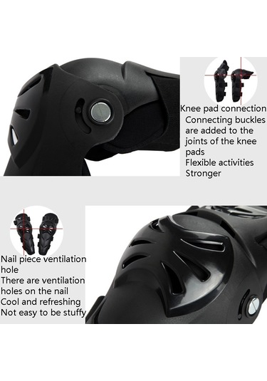 Sones Sulaite Doğa Sporları Koruyucu Dişli Motokros Binme Motor Sporları Dirsek Diz Pedleri Siyah