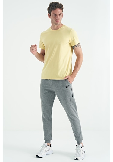 Air Jones Tommy Life Calvin Sarı Basic Erkek T-shirt - 88245 Sari