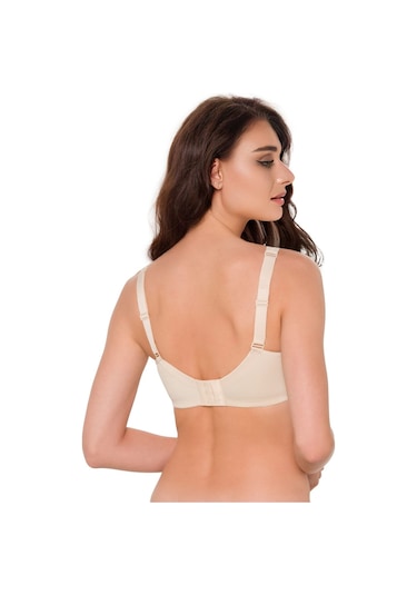 Pamuklu Mikro Penye Ten Rengi Cepli Protez Sütyen Bej