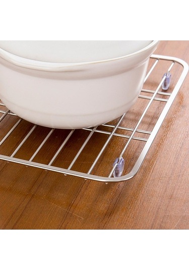 Pazly Suntek Lavabo Koruyucu Alt Izgara - Restoran & Banyo Gümüş Model Gümüş