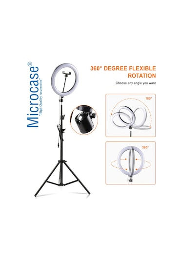 26 Cm Selfie Rgb Led Ring Halka Işık+2.1Mt Tripod+Kumanda Al2643