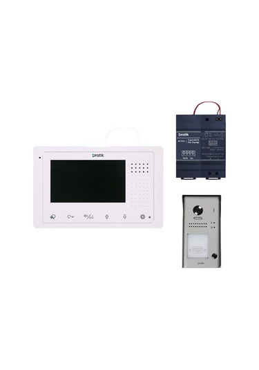 Pratikkart Villa Tipi Görüntülü Diafon Sistemi 1 Daire 2k400-2k91b-2kpc6