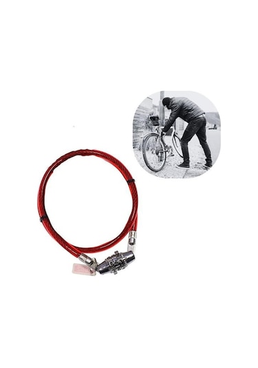 Sıladanal Şifreli Pratik Ve Sağlam Bisiklet Kilidi Siyah