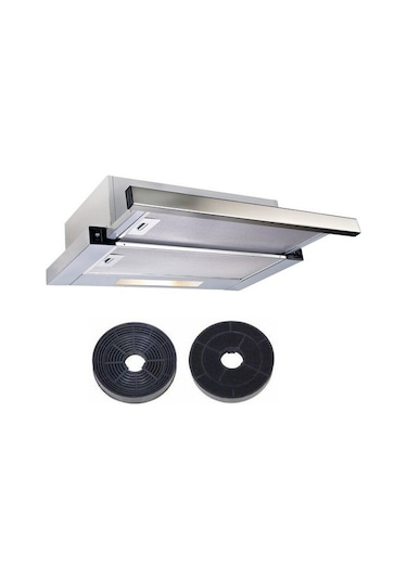 Hibsan 8062 X Sürgülü Çift Motor Aspiratör + Karbon Filtre