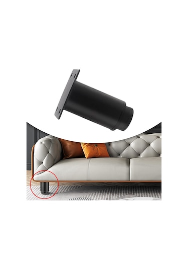 Suntek Magideal Ayarlanabilir Metal Mobilya Ayakları 8---12cm-siyah