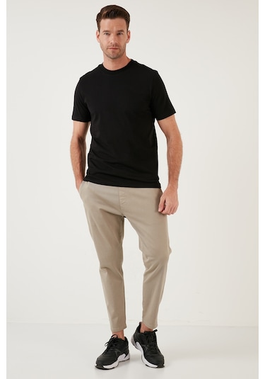 Buratti Pamuklu Regular Fit Bisiklet Yaka Basic Erkek T Shirt 59020201 Siyah