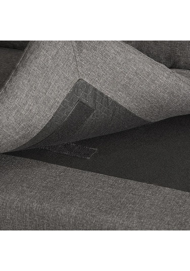 Lungo Modüler Köşe Koltuk Takımı L Koltuk - Koyu Gri Keten Koyu Gri