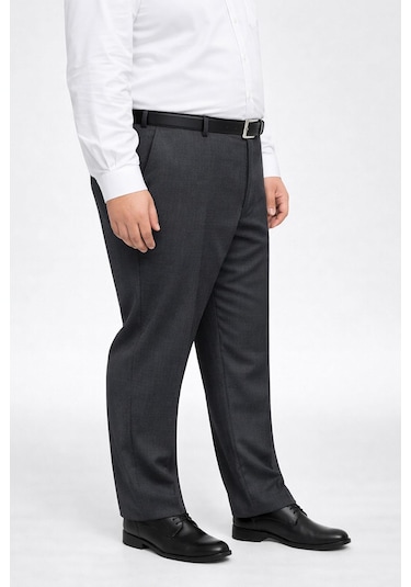 Classics Men Caserta Büyük Beden Erkek Kumaş Pantolon - 7561 Füme