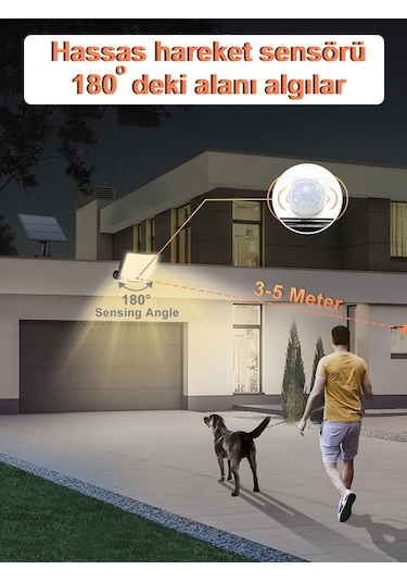 Greentech Güneş Enerjili, Hareket Sensörlü, 228 Boncuk Led Aydınlatma / Gt-sl33 228 Boncuk Led