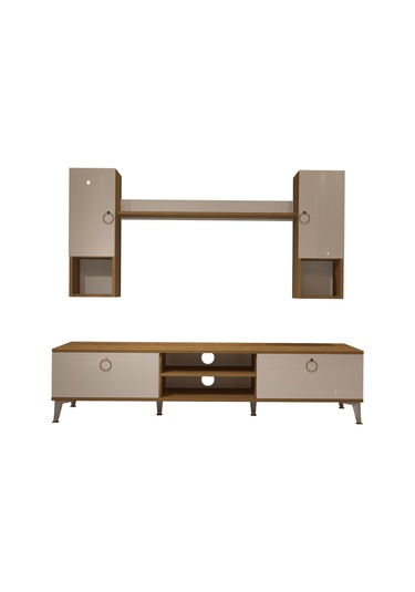 Decoraktiv Eko 5da Mdf Dvd Gold Tv Ünitesi Tv Sehpası Pera - Beyaz