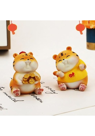 Mükemmel Kaplan Heykeli Solmaya Karşı Reçine Dekoratif 5