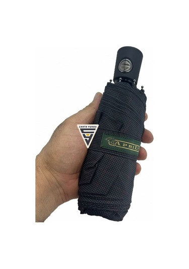 April A-210g A4 Süper Mini 8 Telli Tam Otomatik Şemsiye Siyah