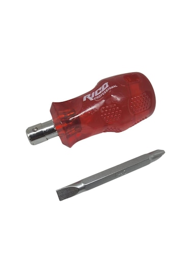 Rico 2 Fonksiyonlu Kraft Topaç Tornavida Kırmızı Düz-yıldız