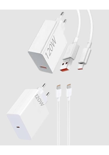 120w Süper Hızlı Şarj Adaptörü - Type-c Kablo Dahil, Yüksek Voltaj Korumalı