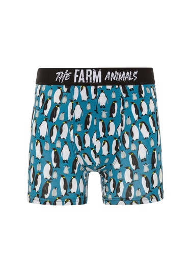 Farm Animals Penguins Desenli Boxer