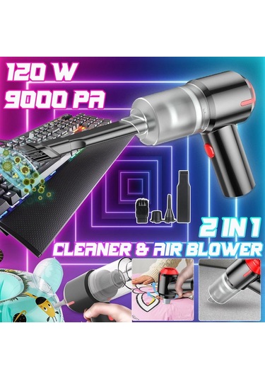 Jms 2 İn 1 Akülü Hava Üfleyici Mini Elektrikli El Süpürgesi