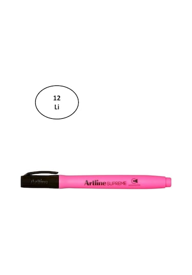 Artline Supreme Fosforlu Kalem Pembe 12'li Pembe