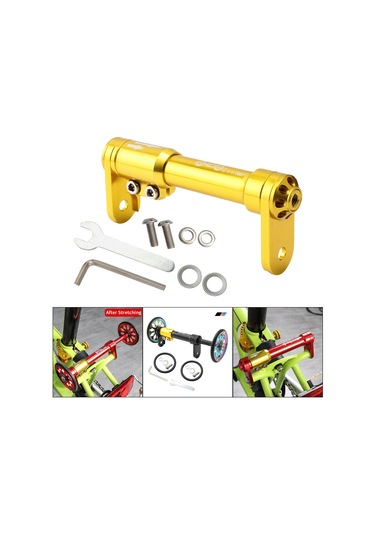 Suntek Katlanır Bisiklet Kolay Tekerlek Uzatma Çubuğu Altın