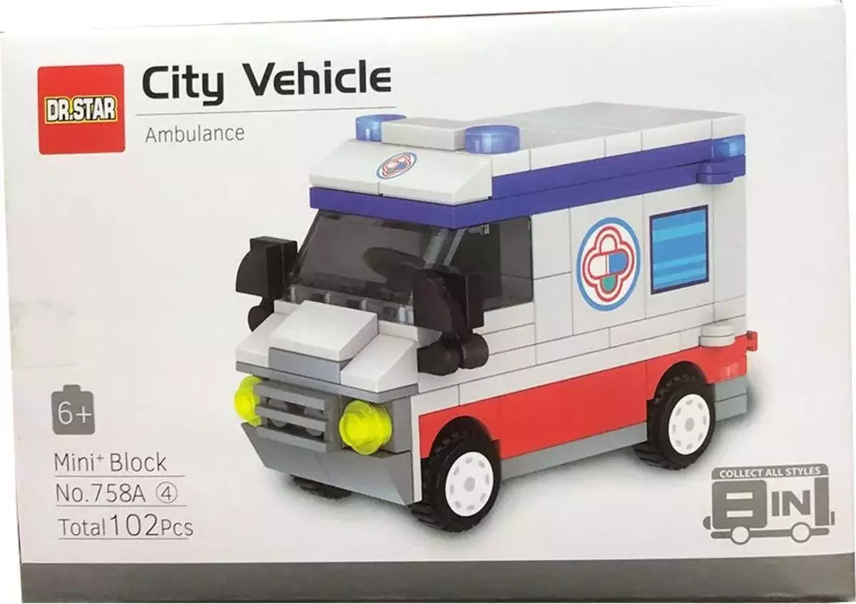 Asya Oyuncak Asya C7770-758a Dıplay Kt. Bricks Ambulans