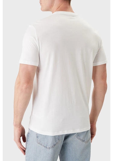 Calvin Klein Erkek T Shirt Lv04rf853g Yaf Beyaz Beyaz