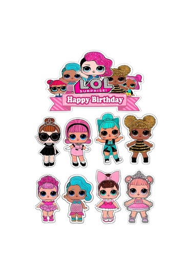 Lol Bebek Yenilebilir Cupcake Ve Pasta Resim Baskı