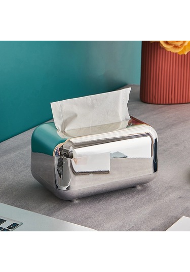 Altın-lüks Altın Doku Kutuları Depolama Peçete Tutucu Mutfak Doku Kutusu Kağıt Kutusu Organizatör Süsleme Zanaat Masaüstü Doku Tutucu