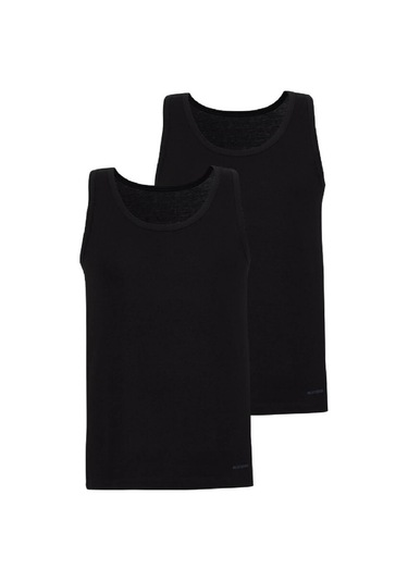 Blackspade-9225-loose-fit-erkek-2li-ekonomik-paket-100-pamuklu-atlet Siyah