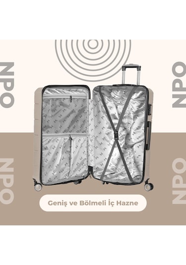 Npo Diamond Pp Polipropilen Küçük Kabin Boy Kırılmaz Valiz - Kemik