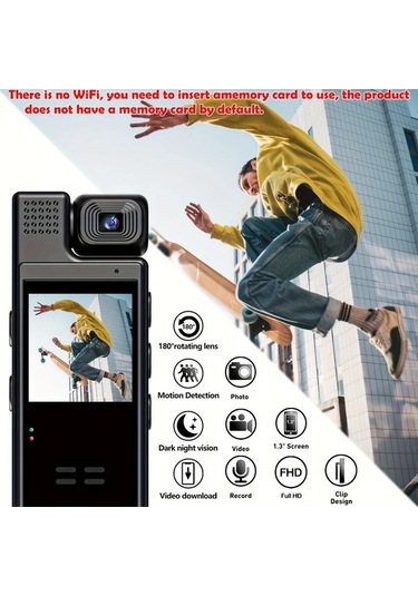 Xuweiwei Black Night Vision Usb Güvenlik Kamerası Wifi Gerektirmeyen Body Kamera Bebek Bakıcı Kamerası Ev Ofis Güvenlik Kamerası