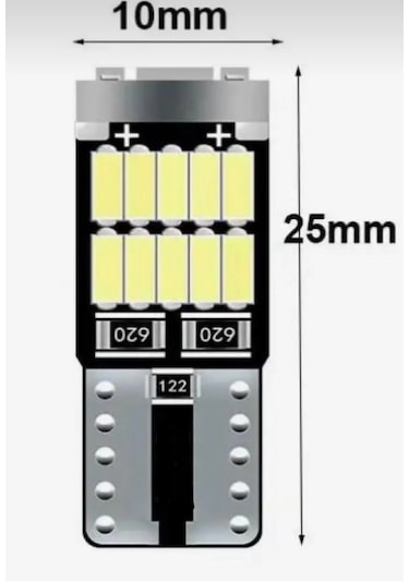 T10 Led 26 Ledli 10 Adet W5w Metal Ultra Power Turuncu Park Plaka Tavan Ampulü