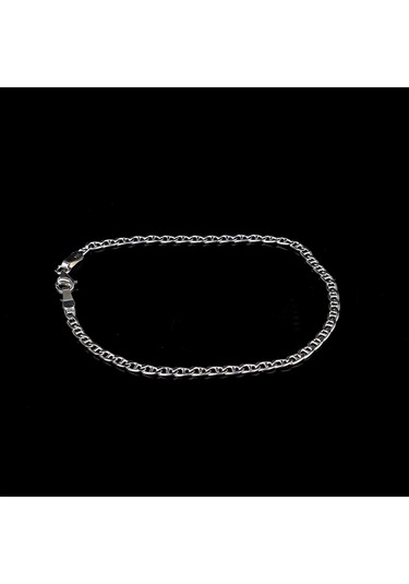 925 Ayar Gümüş Barlı Zincirli Erkek Bileklik Çok Renkli