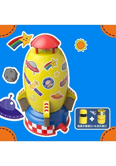 Uzay Roketi Su Püskürtme Oyuncağı - Çocuklar İçin Eğlenceli Dış Mekan Aktivitesi
