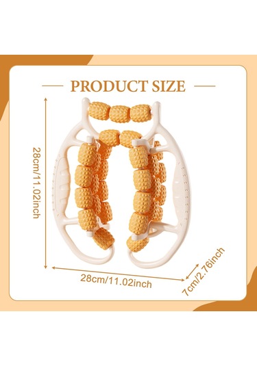 Suntek 29 Tekerlekli Bacak Masaj Silindiri Fitness Kelepçesi Kol Turuncu