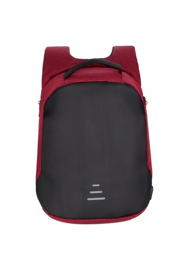 Createtech Seyahat Sırt Çantası Anti Hırsızlık, Laptop Bölmeli, Şarj Çoklu Çanta Koyu Kırmızı