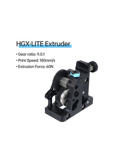 Novahub Crealıty 3d Yazıcılar İçin Hgx-lite Ekstruder - 180mm/s Hız, 60n Güç, Çoklu Filament Siyah Siyah