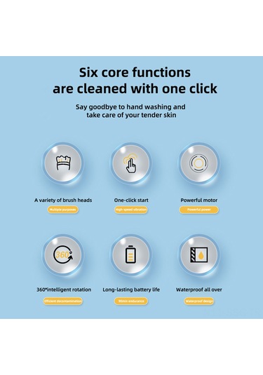 Springsun Ev Elektrikli Temizlik Fırçası Ipx7 Su Geçirmez 5 Fırça Başlı 800mah Pilli Çamaşır, Bulaşık, Araç Temizliği İçin Hızlı Ve Kolay