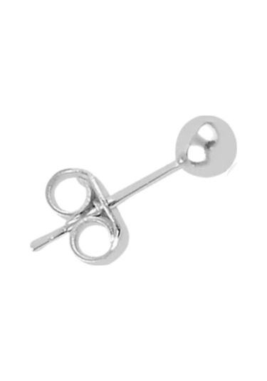 925 Ayar Gümüş Minimal Erkek Küpe 3 Mm Tek Top Küpe 1 Adet Gümüş