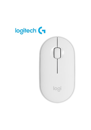 Reedark Logitech Pebble Beyaz Optik Mouse: İkili Bağlantı Bt + 2.4 Ghz , Ultra İnce Tasarım, 18 Ay Pil Ömrü, Sessiz Kaydırma Tekerleği